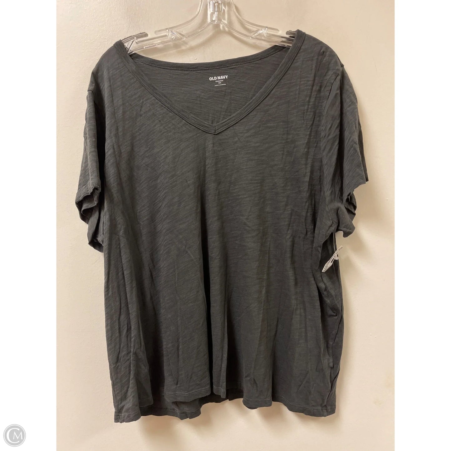 Top Short Sleeve By Old Navy In Grey, Size: 1x