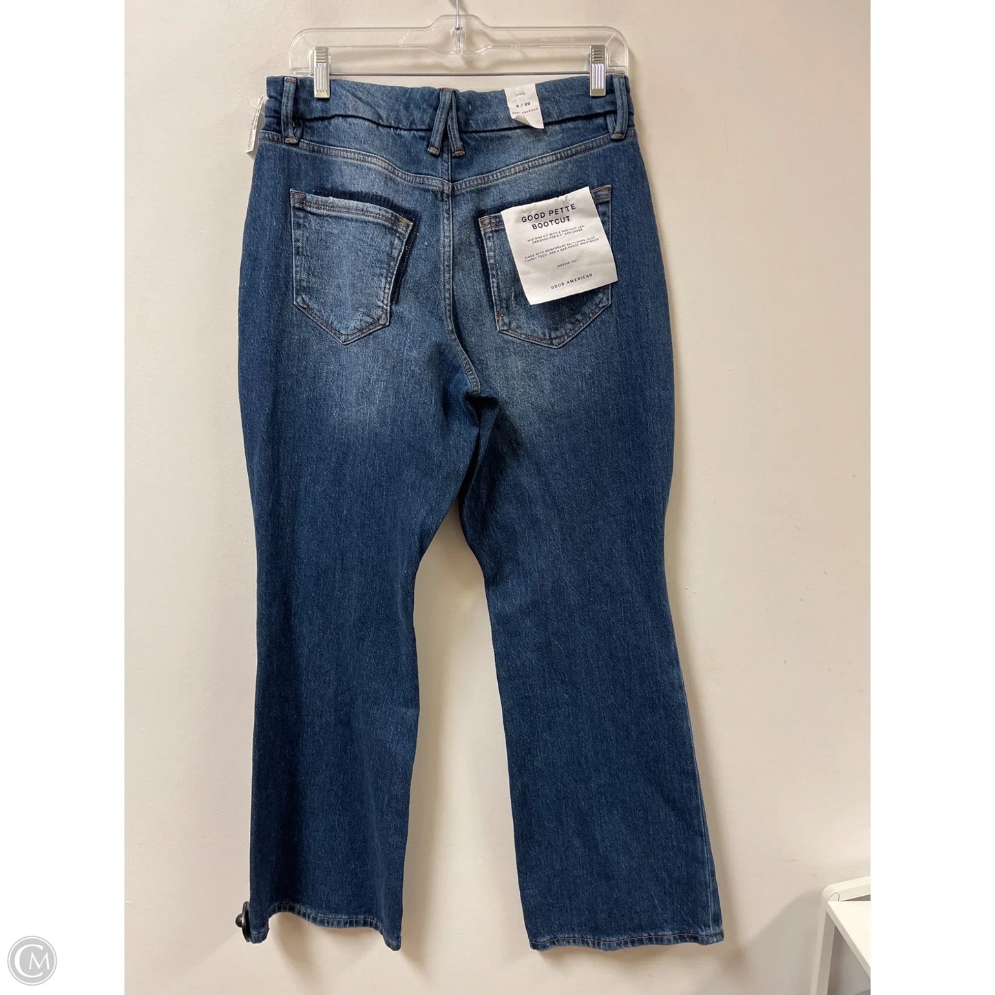 Jeans Boot Cut By Good American In Blue Denim, Size: 8