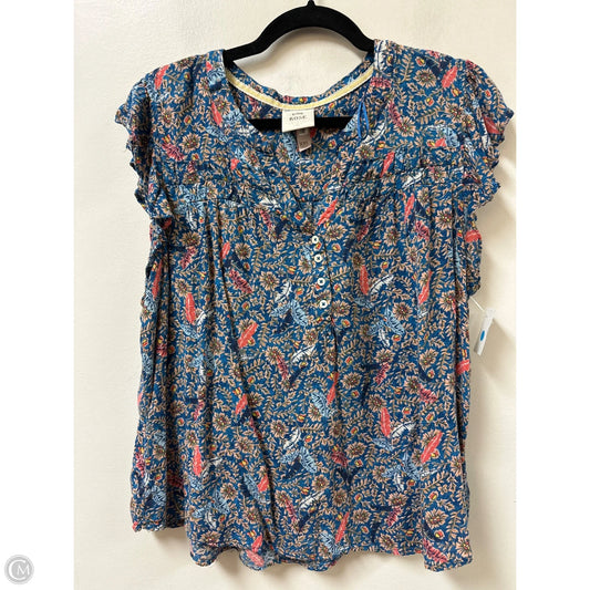 Top Short Sleeve By Knox Rose In Blue, Size: 1x