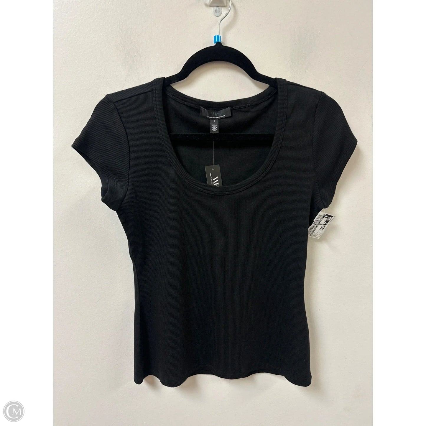 Top Short Sleeve By White House Black Market In Black, Size: S