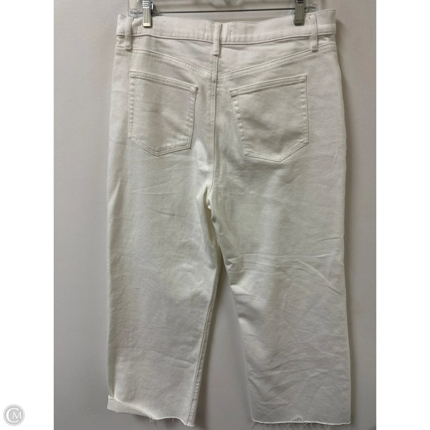 Jeans Cropped By Loft In White Denim, Size: 8