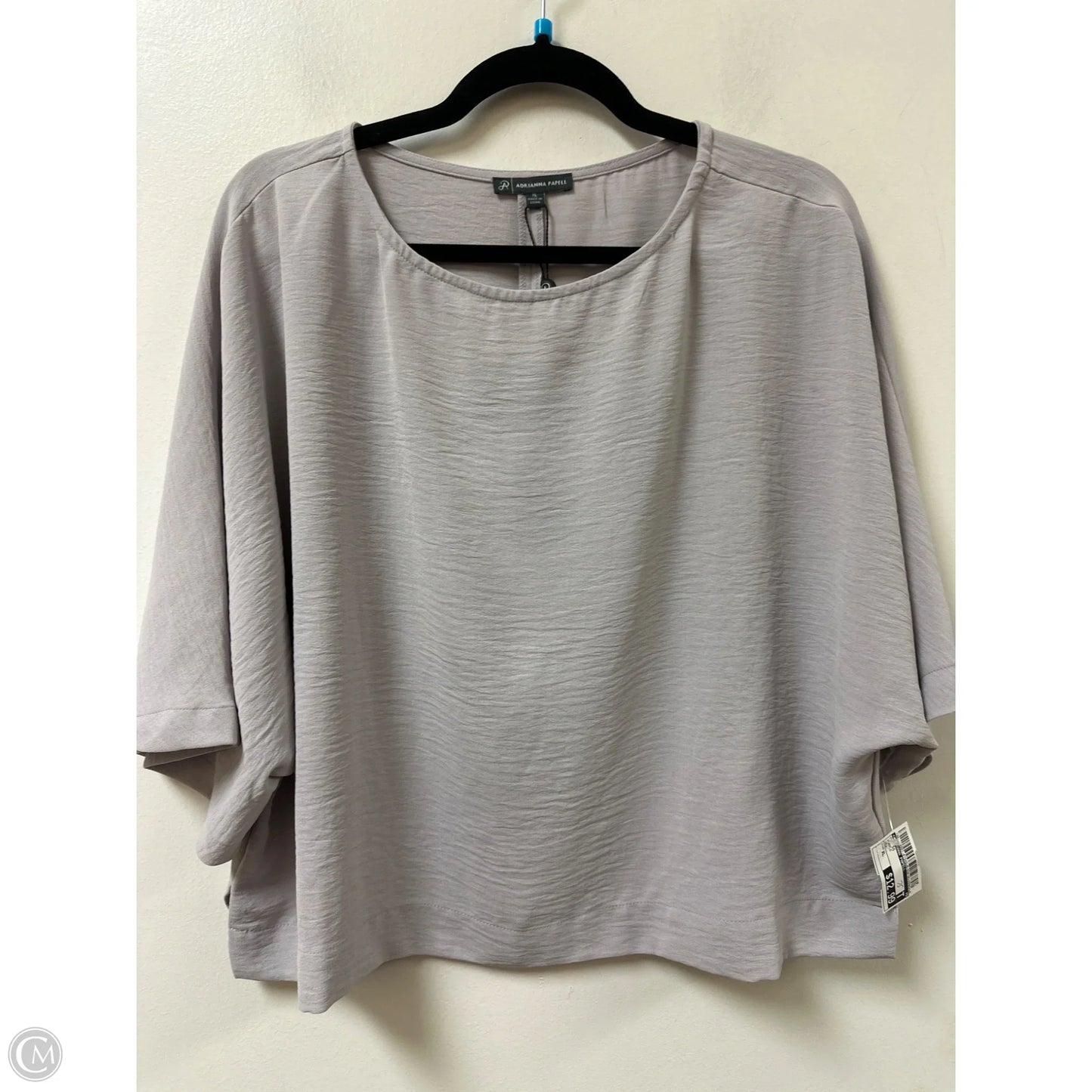 Top Short Sleeve By Adrianna Papell In Purple, Size: Xl