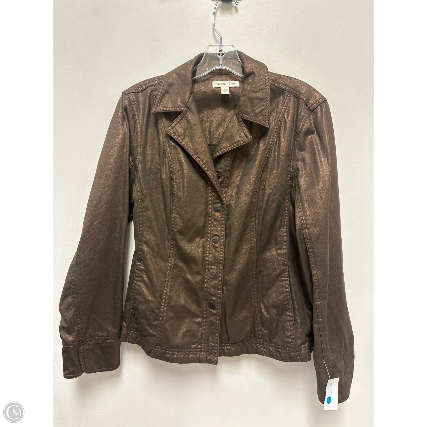 Jacket Denim By Coldwater Creek In Bronze, Size: L