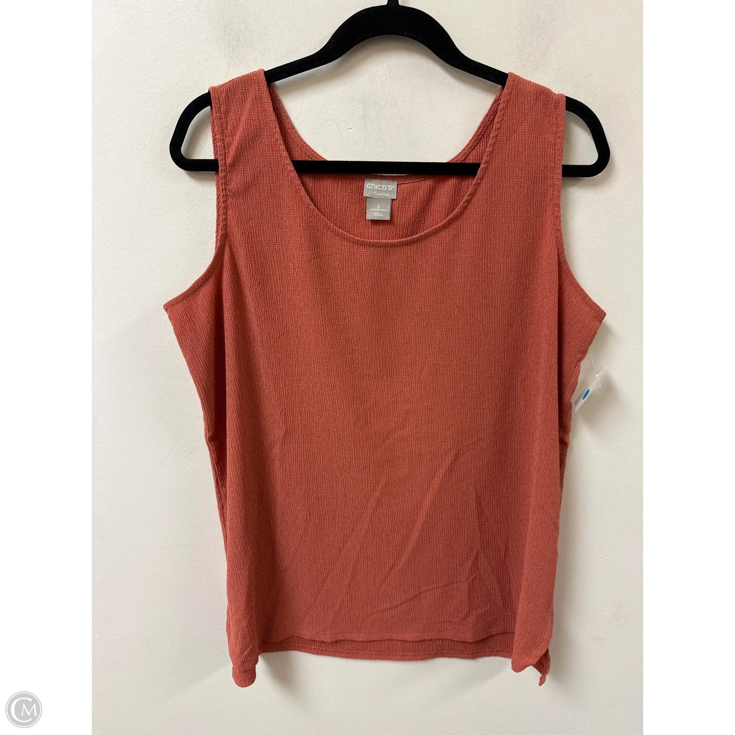 Top Sleeveless By Chicos In Orange, Size: L