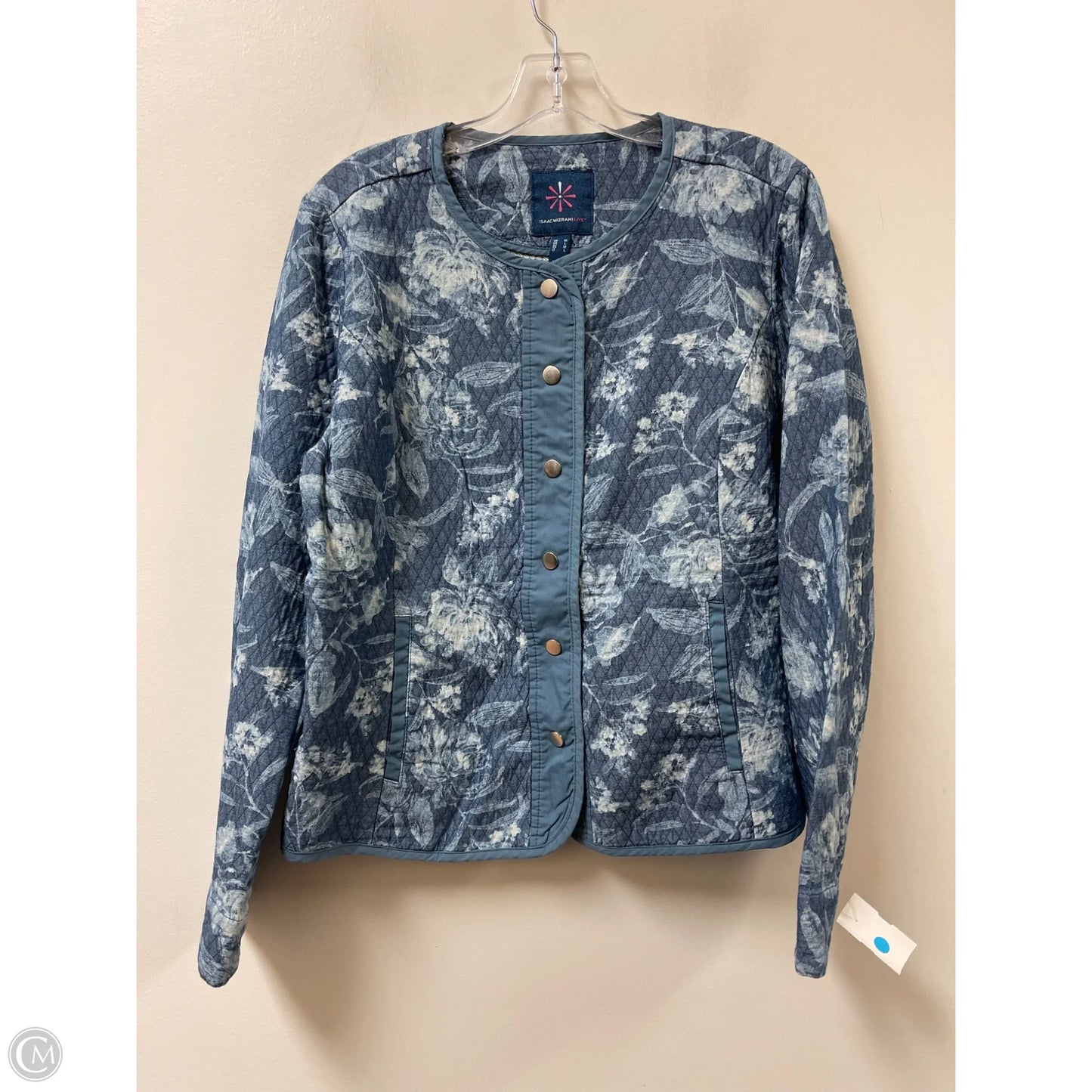 Jacket Puffer & Quilted By Isaac Mizrahi Live Qvc In Blue, Size: M