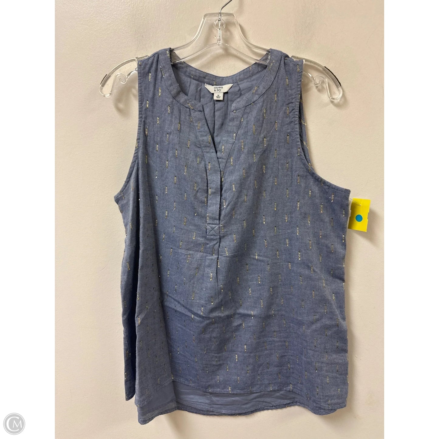 Top Sleeveless By Crown And Ivy In Blue, Size: M