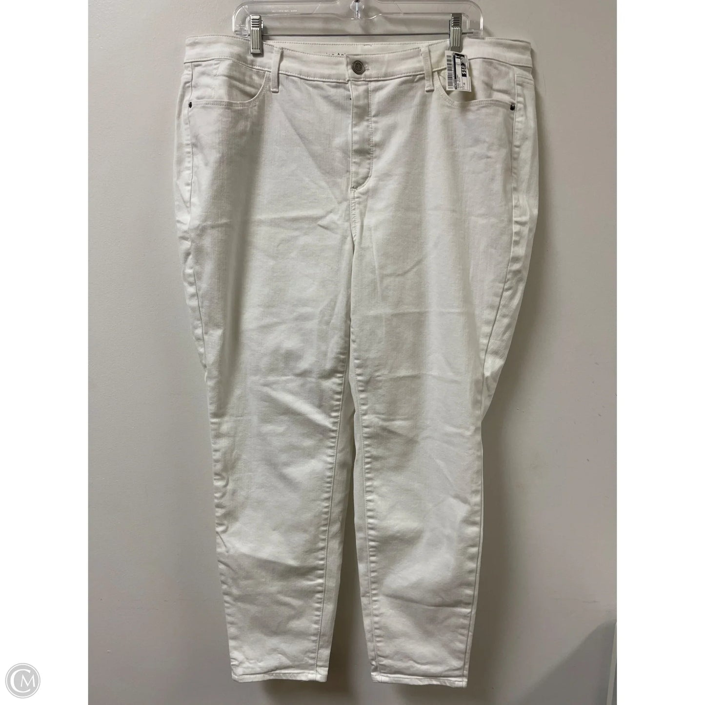 Jeans Skinny By Talbots In White Denim, Size: 18