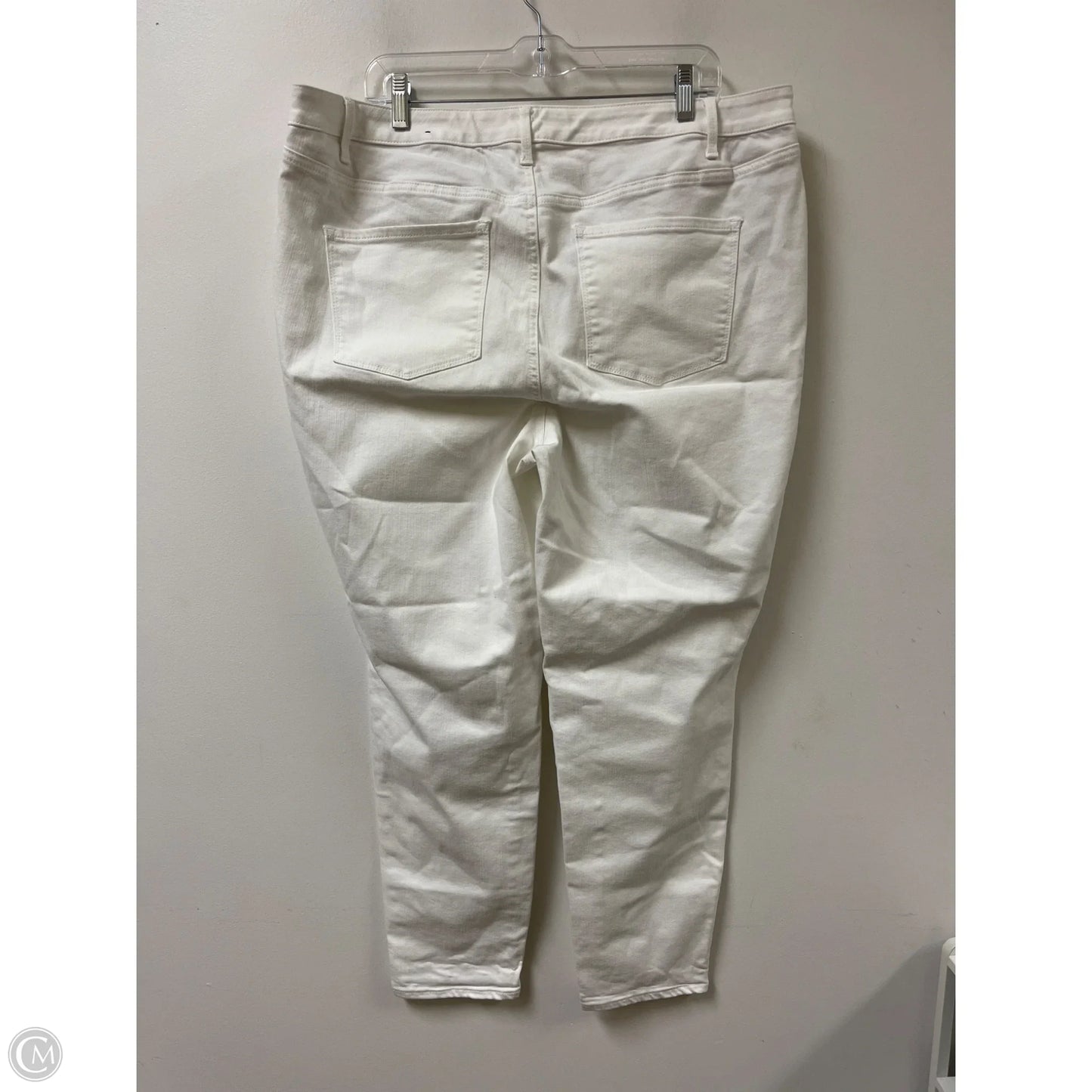 Jeans Skinny By Talbots In White Denim, Size: 18