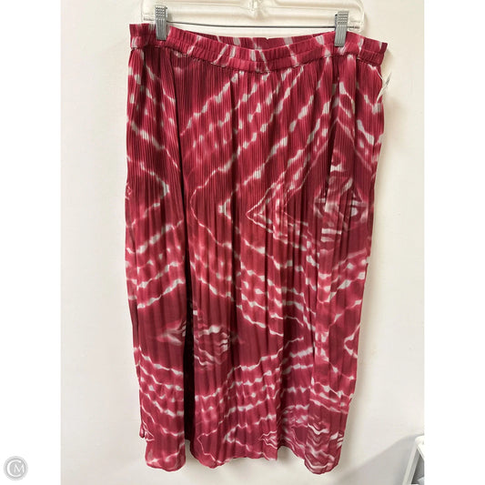 Skirt Maxi By Chicos In Cream & Red, Size: 14