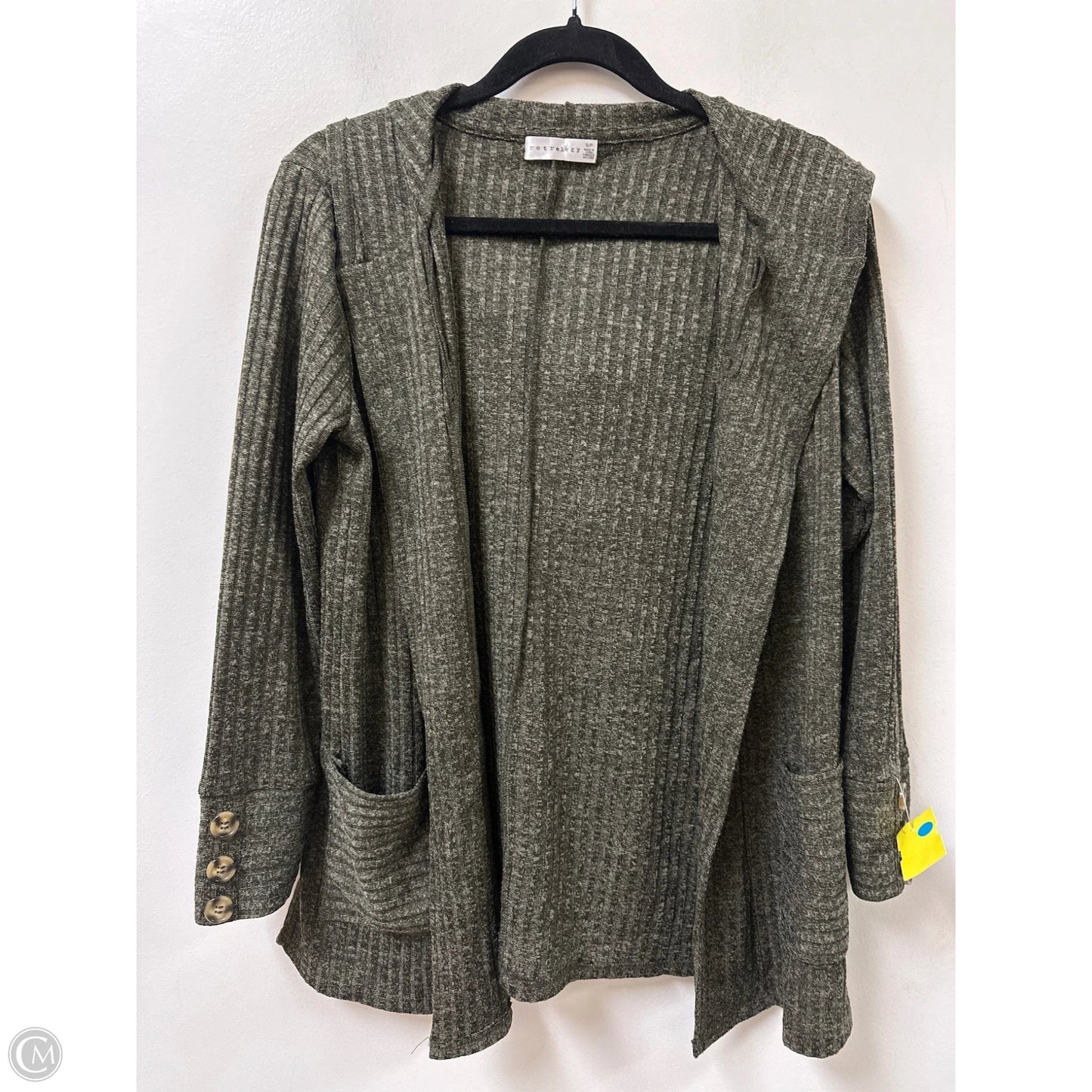 Sweater Cardigan By Retrology In Green, Size: S
