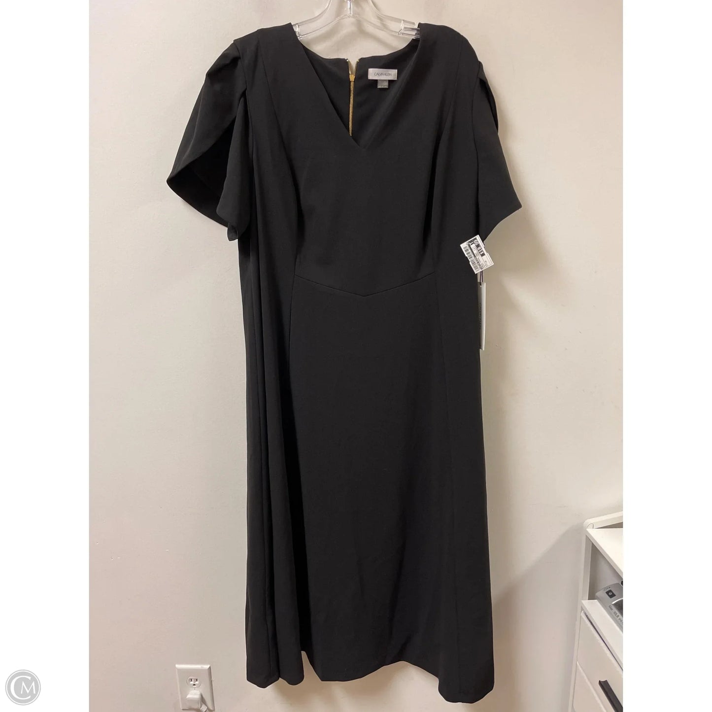Dress Casual Maxi By Calvin Klein In Black, Size: 1x