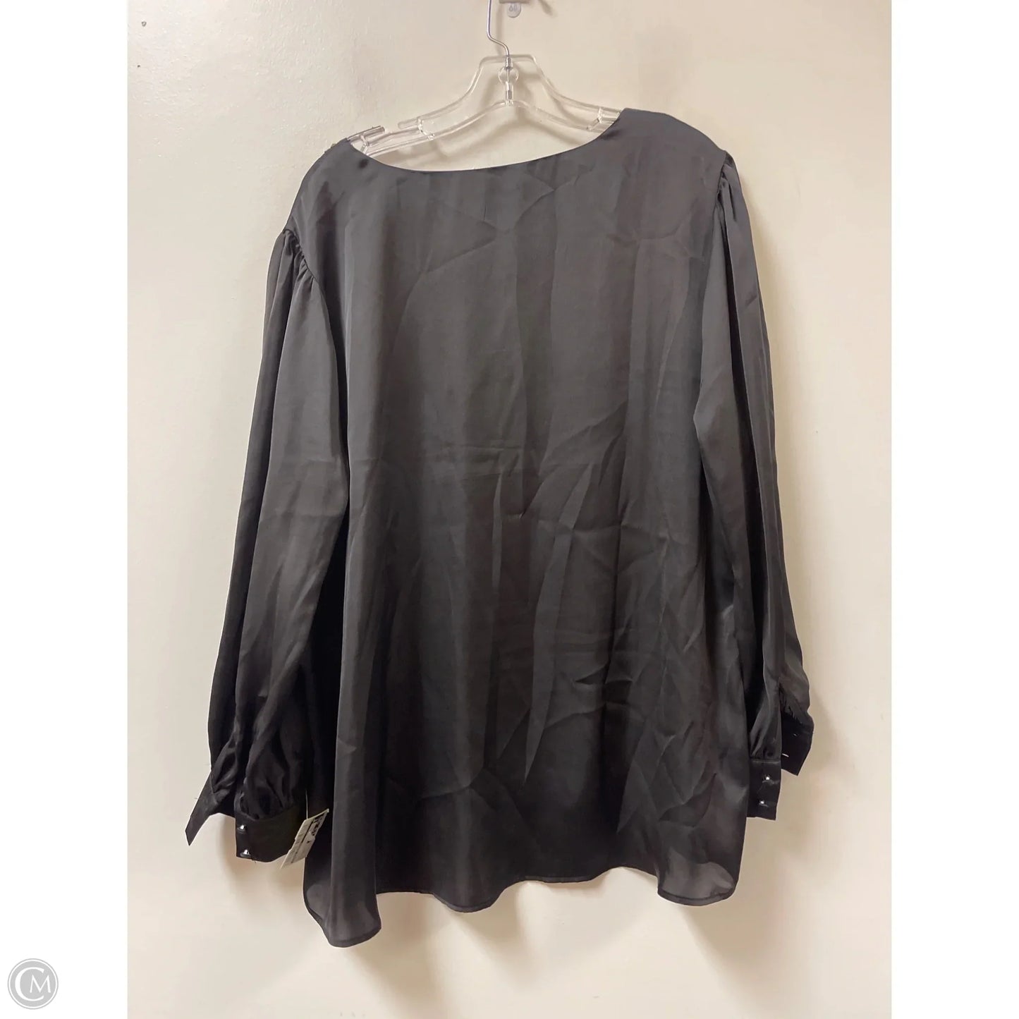 Top Long Sleeve By Vince Camuto In Black, Size: 2x