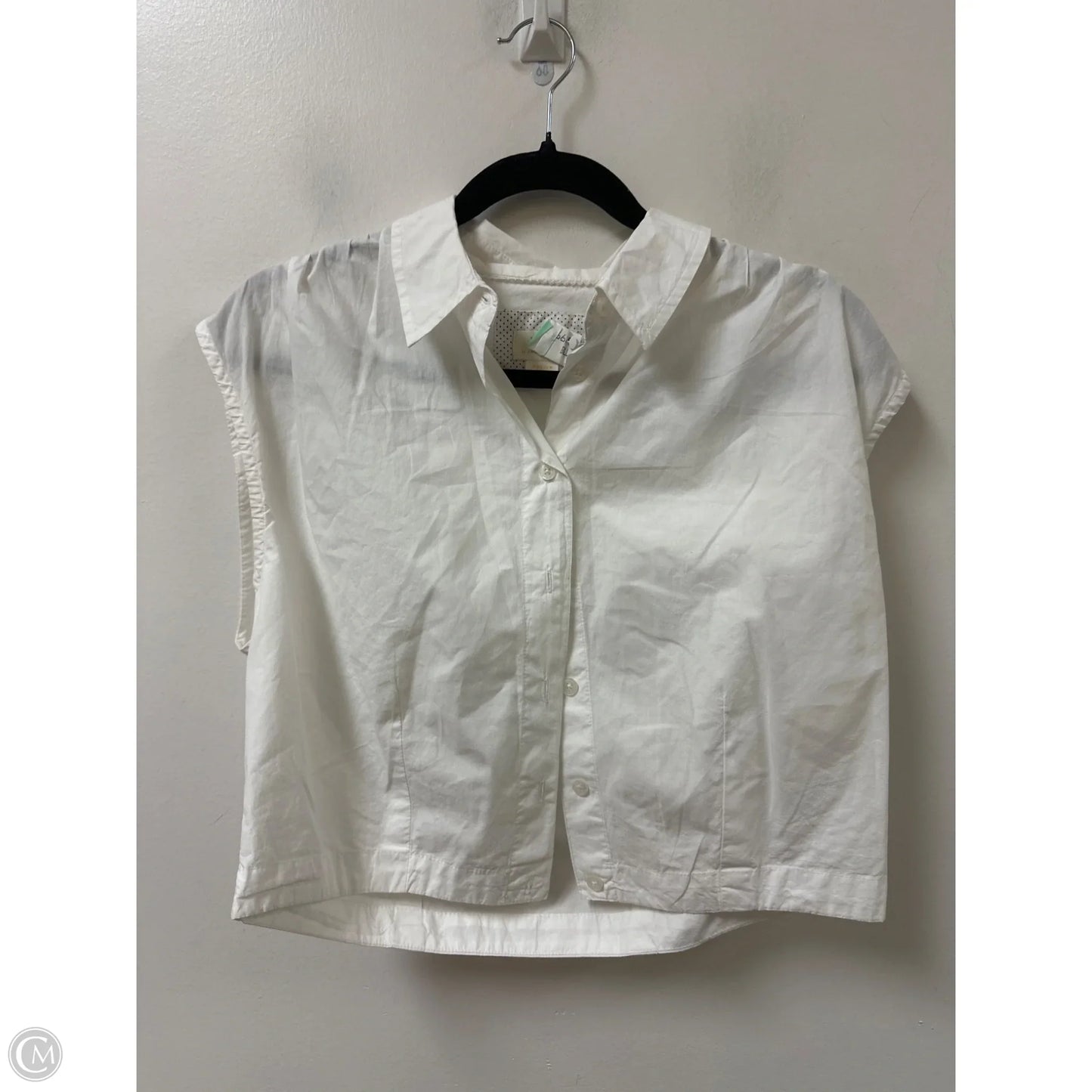 Blouse Sleeveless By Maeve In White, Size: M