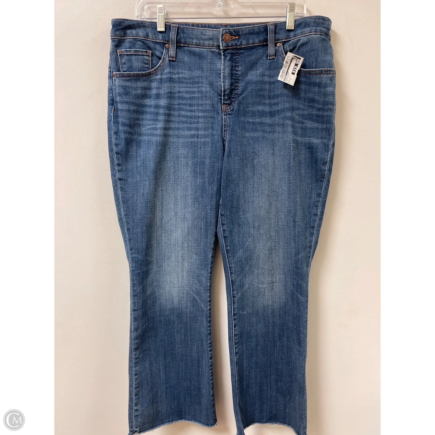 Jeans Flared By Chicos In Blue Denim, Size: 12