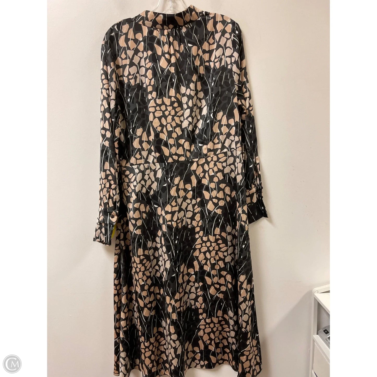 Dress Casual Midi By H&m In Black & Cream, Size: L