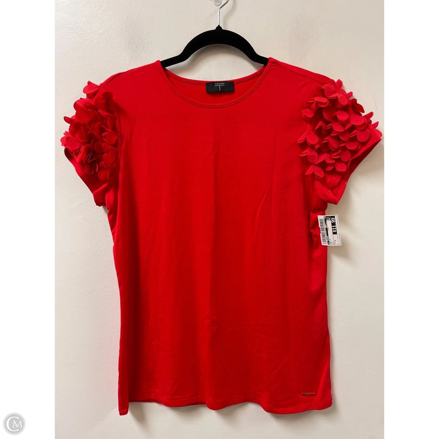 Top Short Sleeve By T Tahari In Red, Size: S