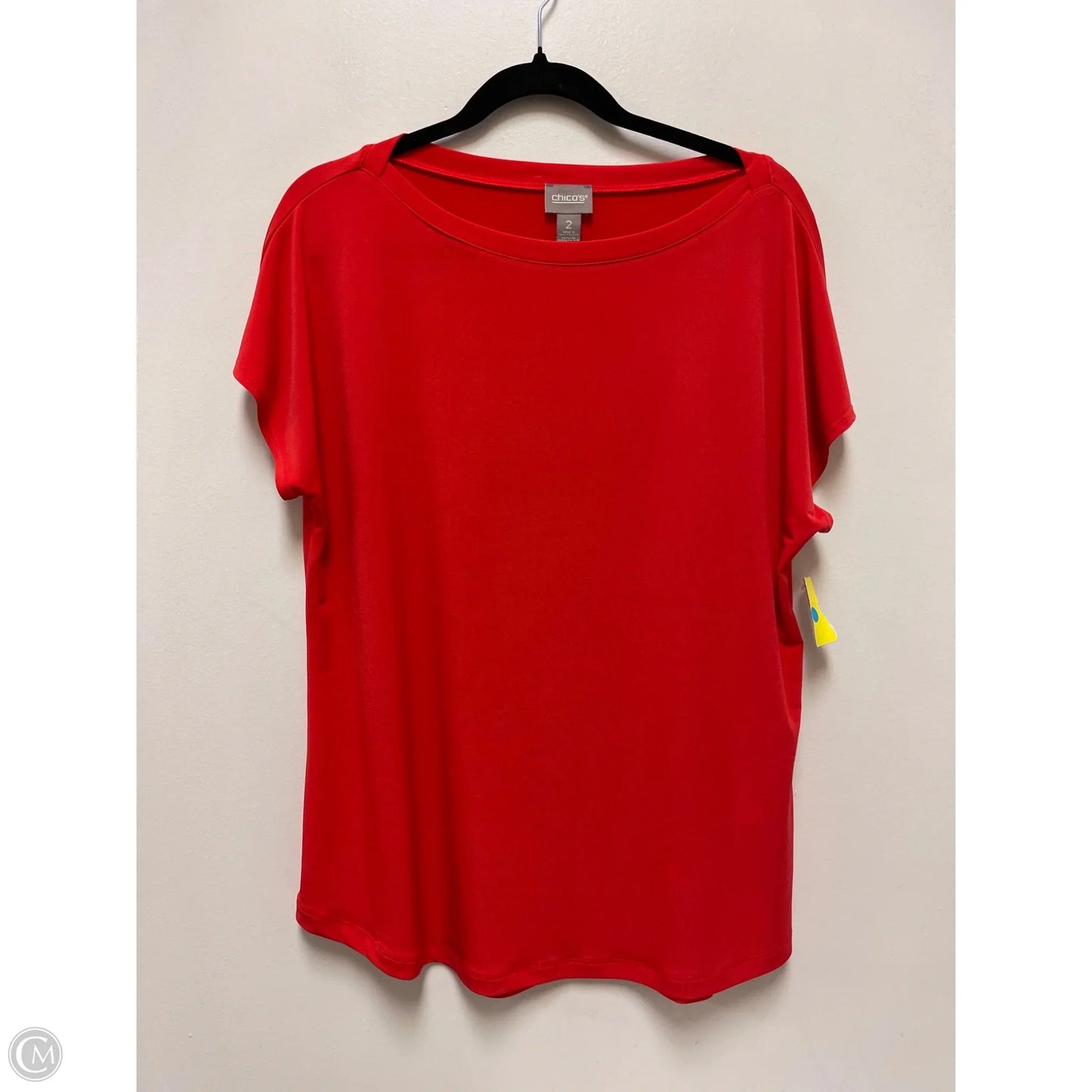 Top Short Sleeve By Chicos In Red, Size: L