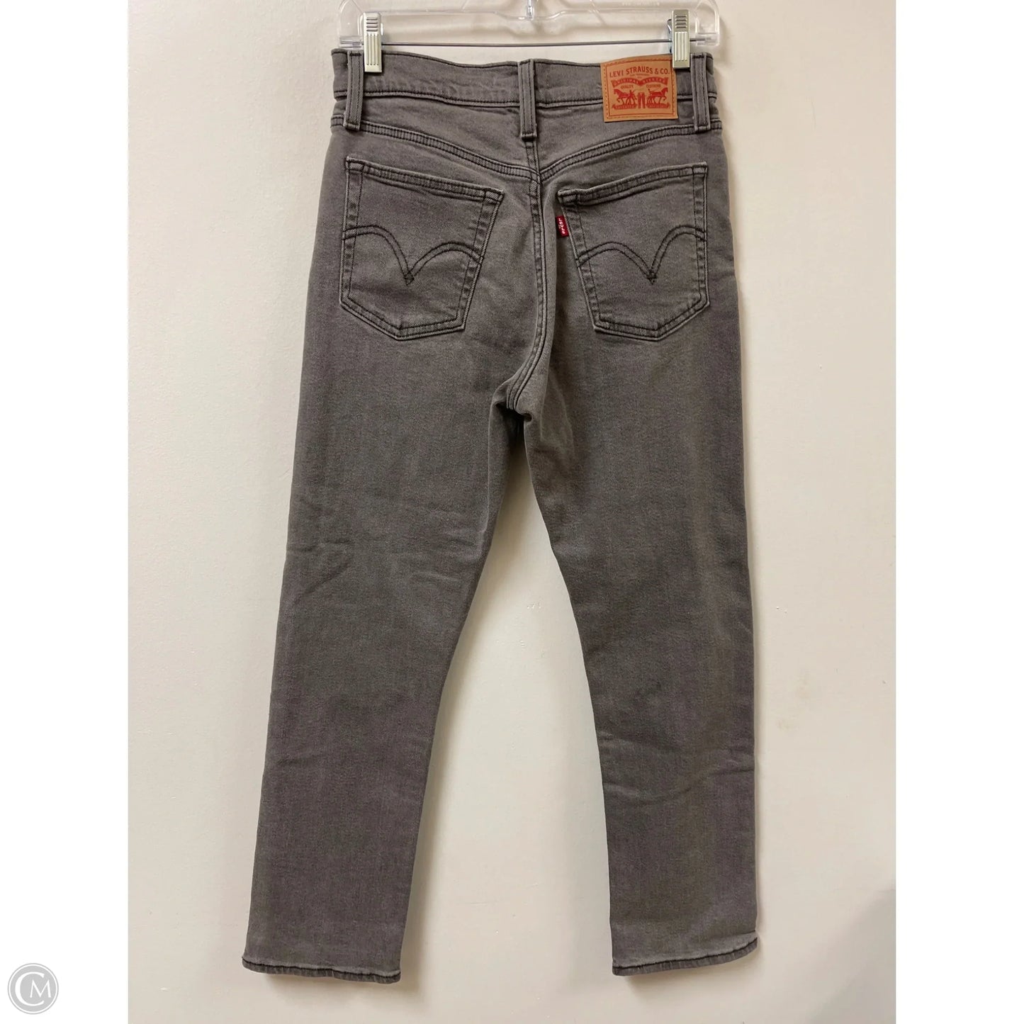 Jeans Straight By Levis In Grey Denim, Size: 6