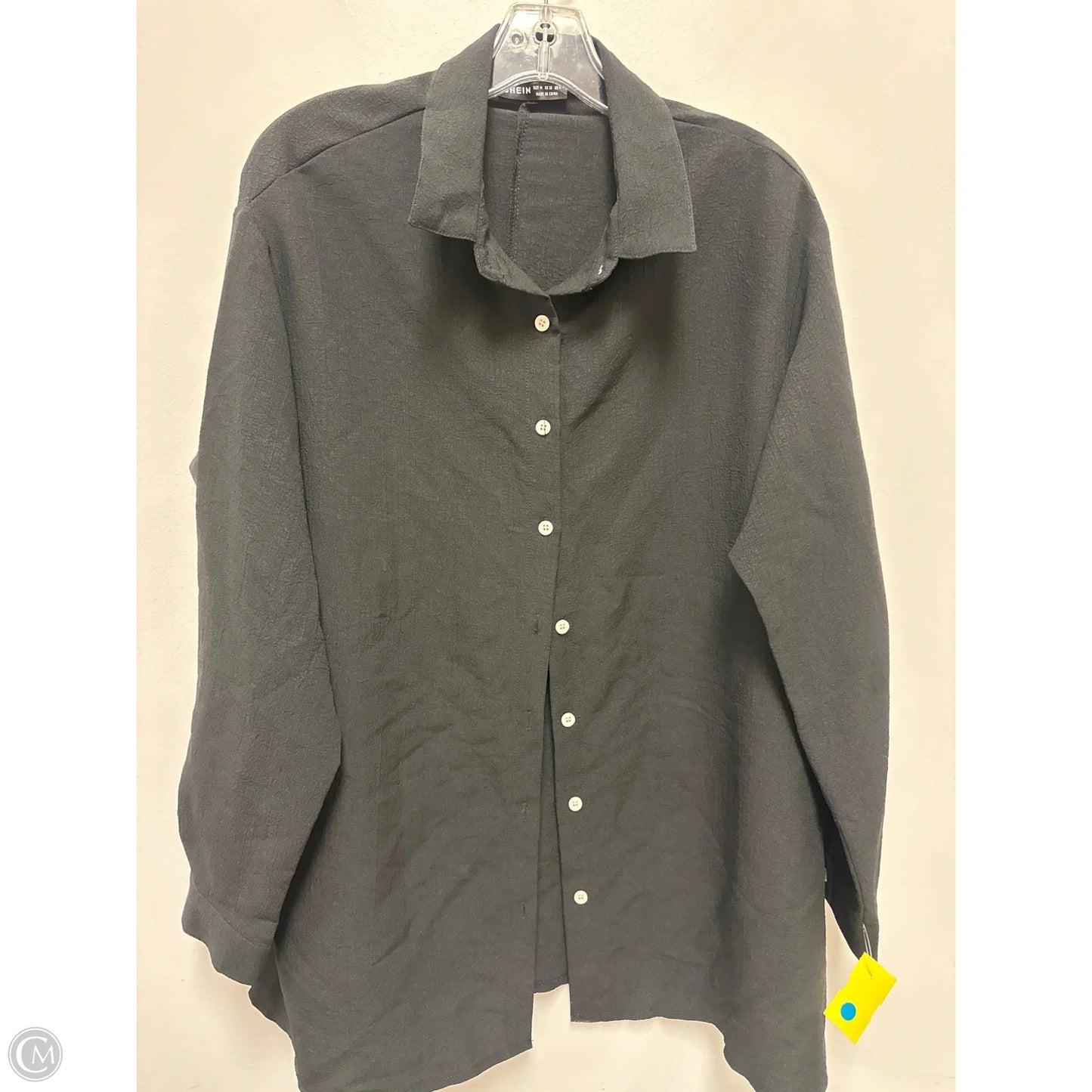 Blouse Long Sleeve By Shein In Black, Size: M