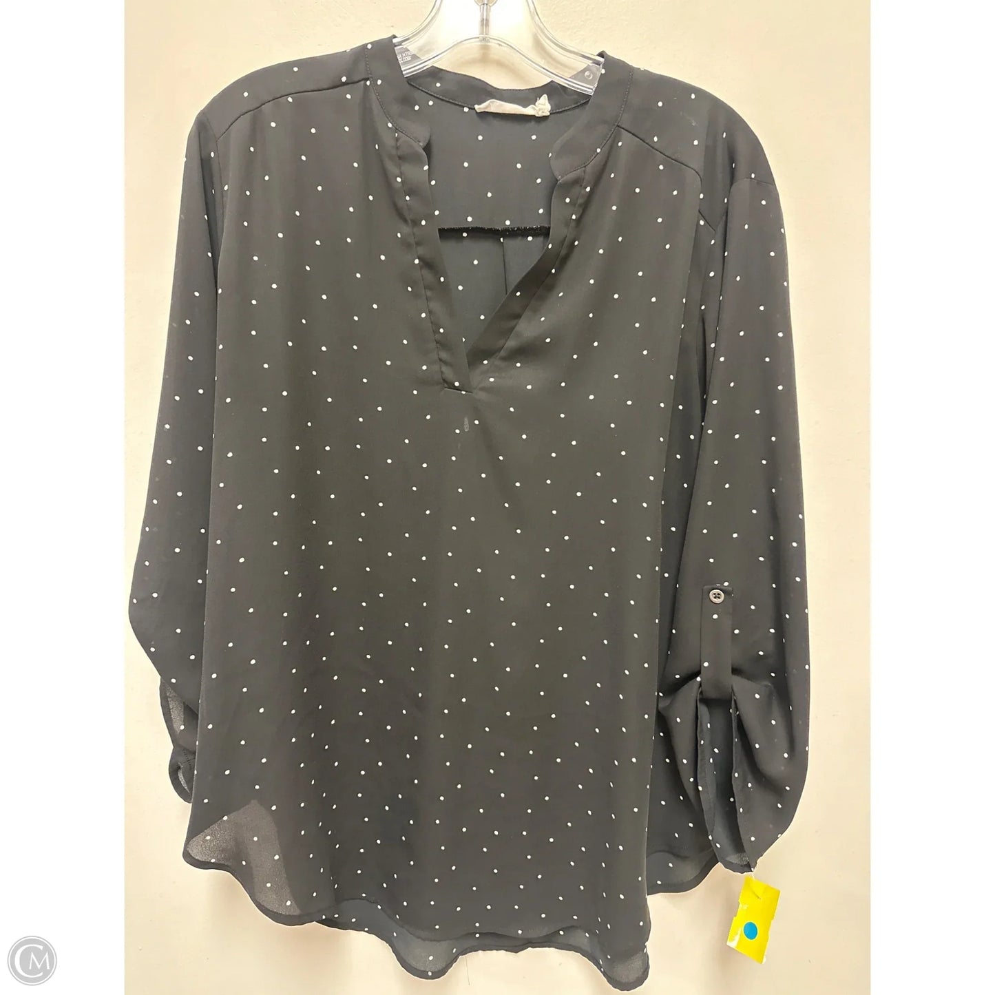 Top Long Sleeve By Lush In Polkadot Pattern, Size: Xl
