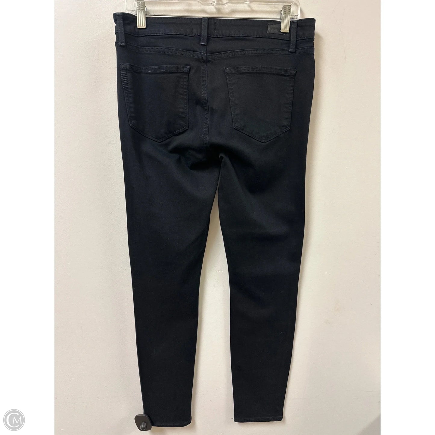 Jeans Skinny By Paige In Black Denim, Size: 12