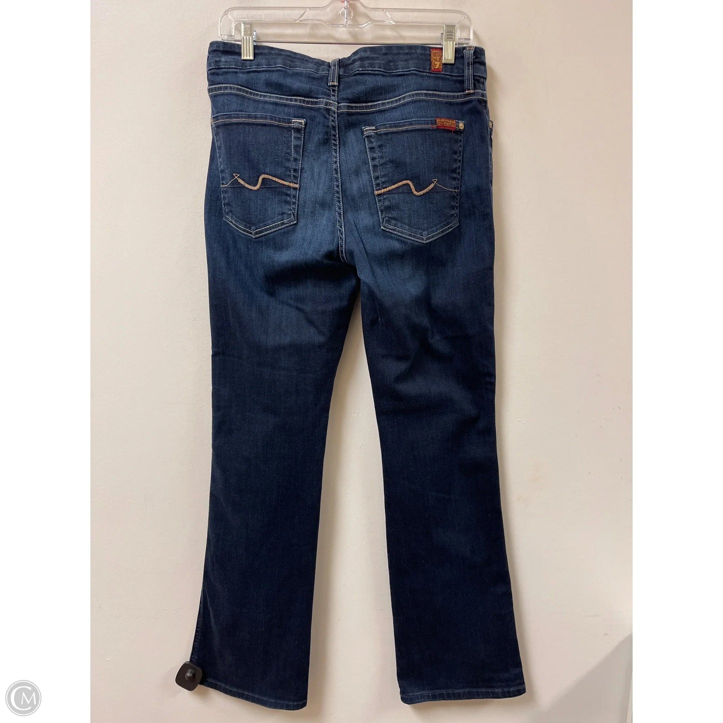 Jeans Boot Cut By 7 For All Mankind In Blue Denim, Size: 12