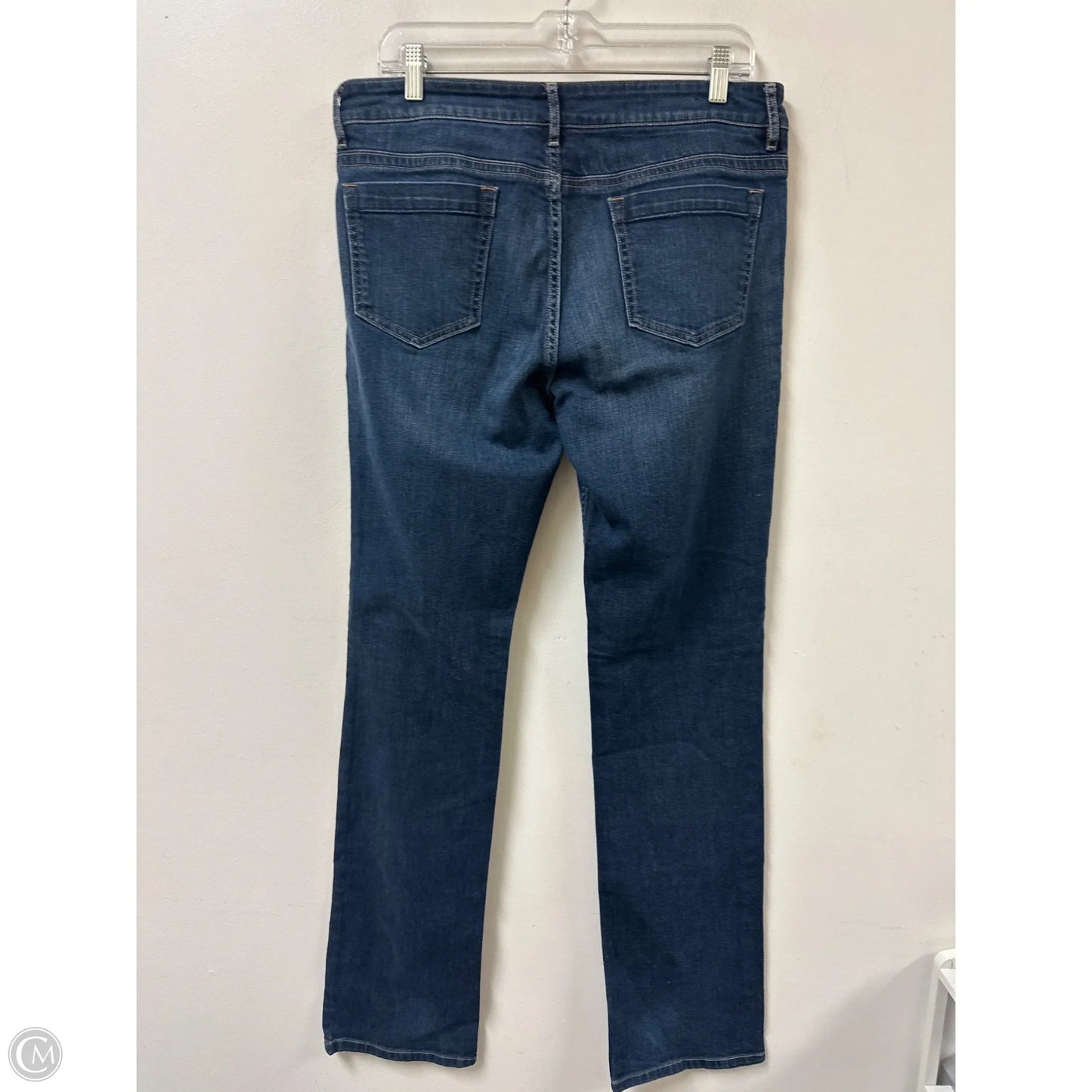 Jeans Straight By Banana Republic In Blue Denim, Size: 12