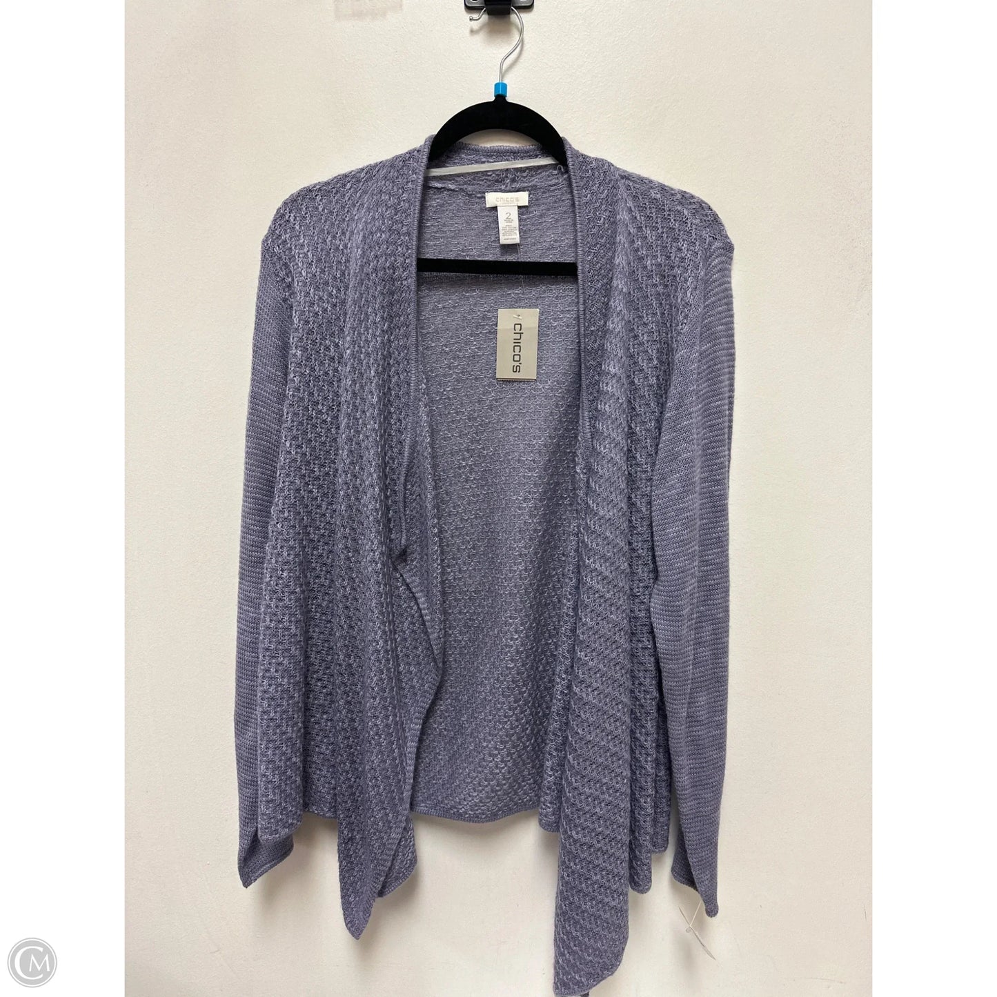 Sweater Cardigan By Chicos In Purple, Size: L