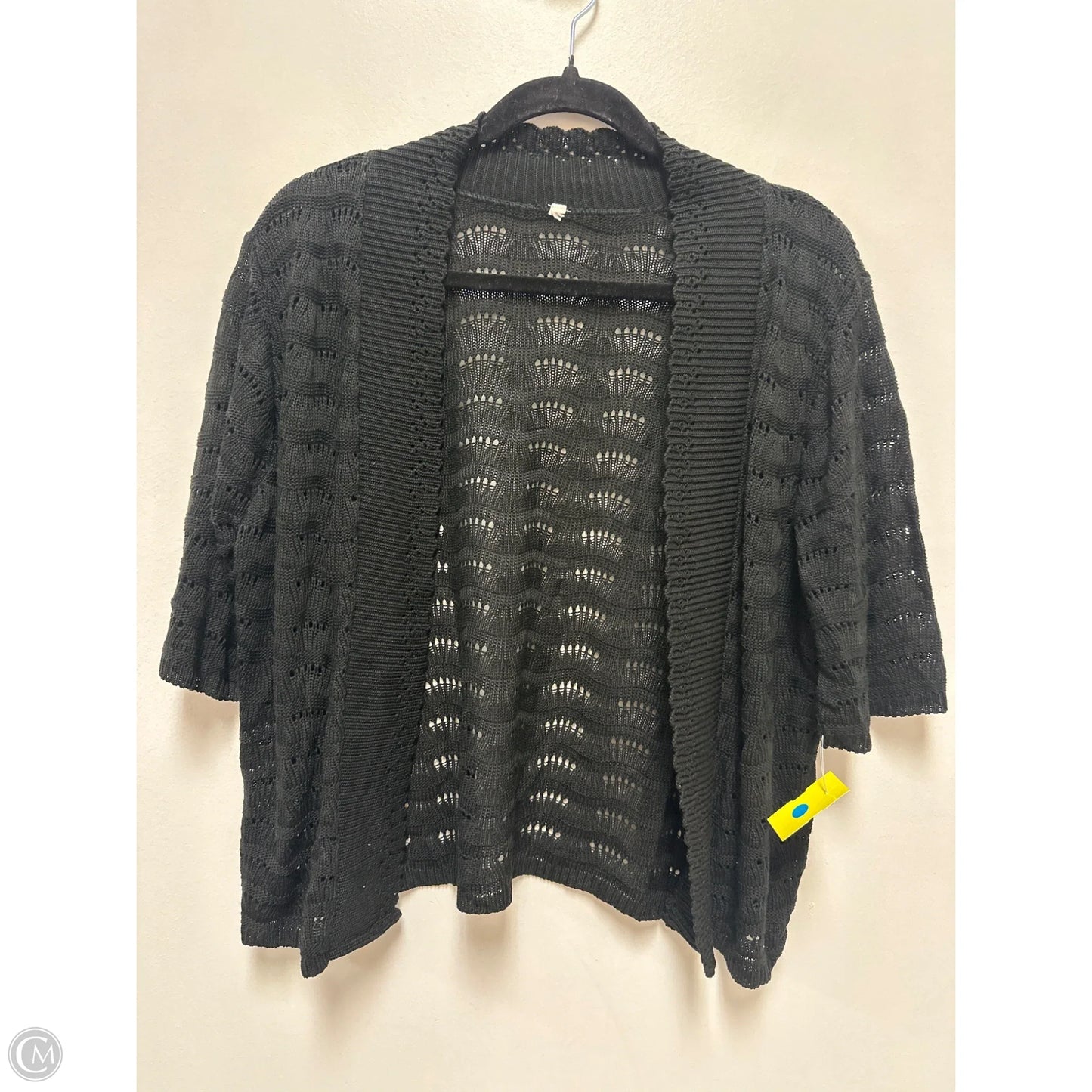 Sweater Cardigan By Clothes Mentor In Black, Size: L