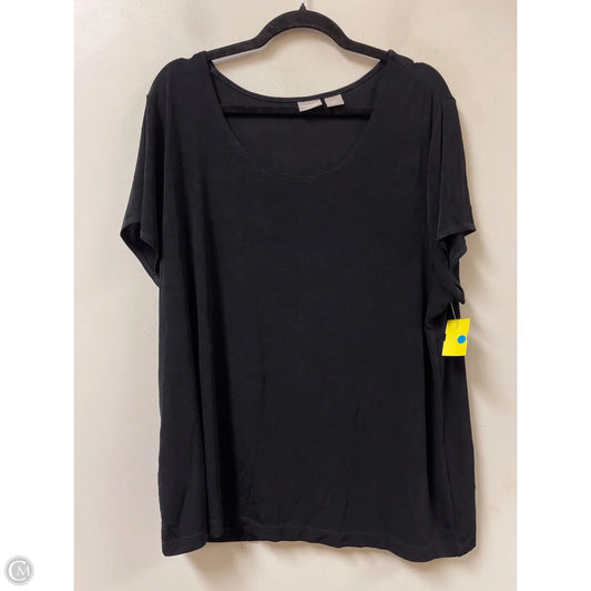 Top Short Sleeve By Chicos In Black, Size: 1x