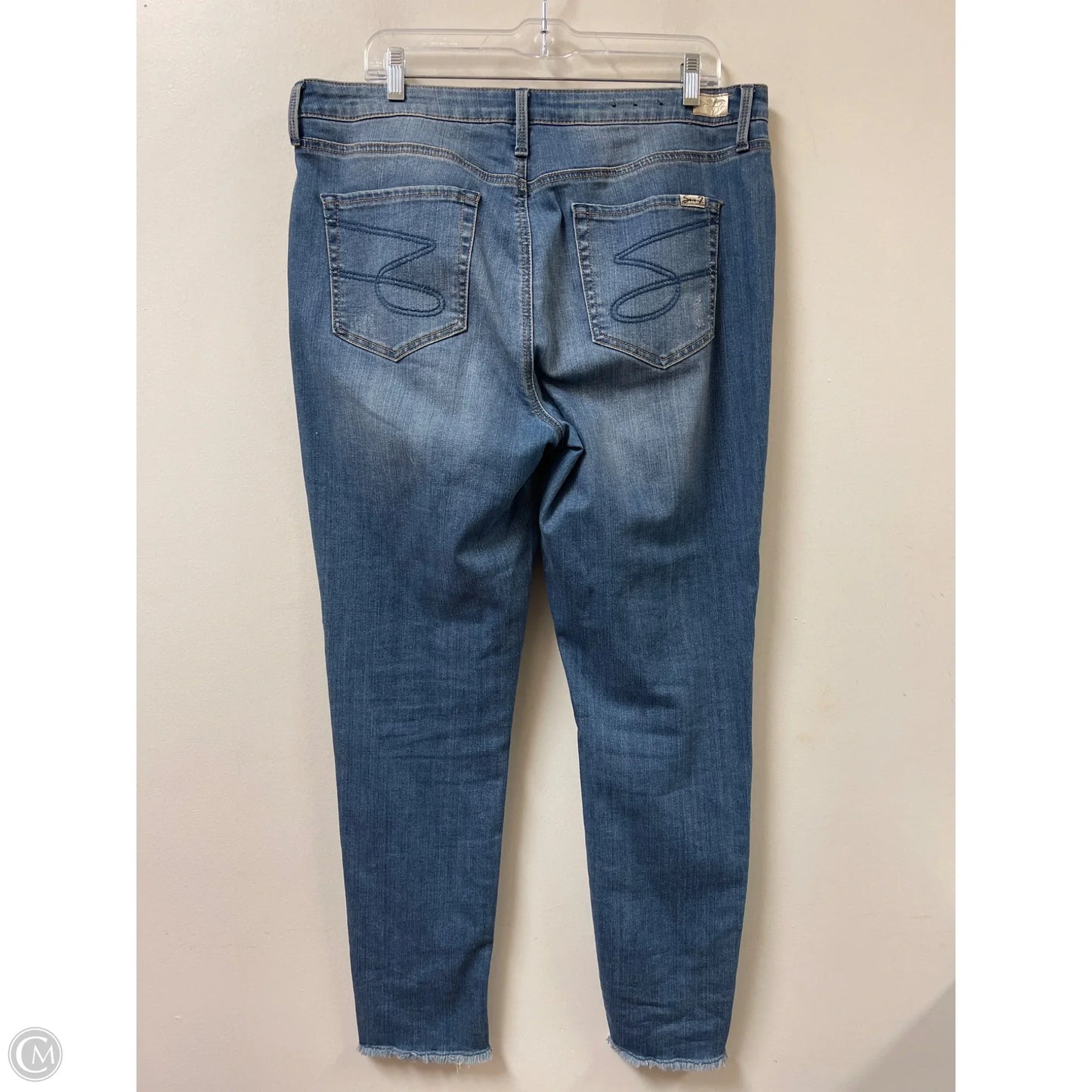 Jeans Skinny By Seven 7 In Blue Denim, Size: 16