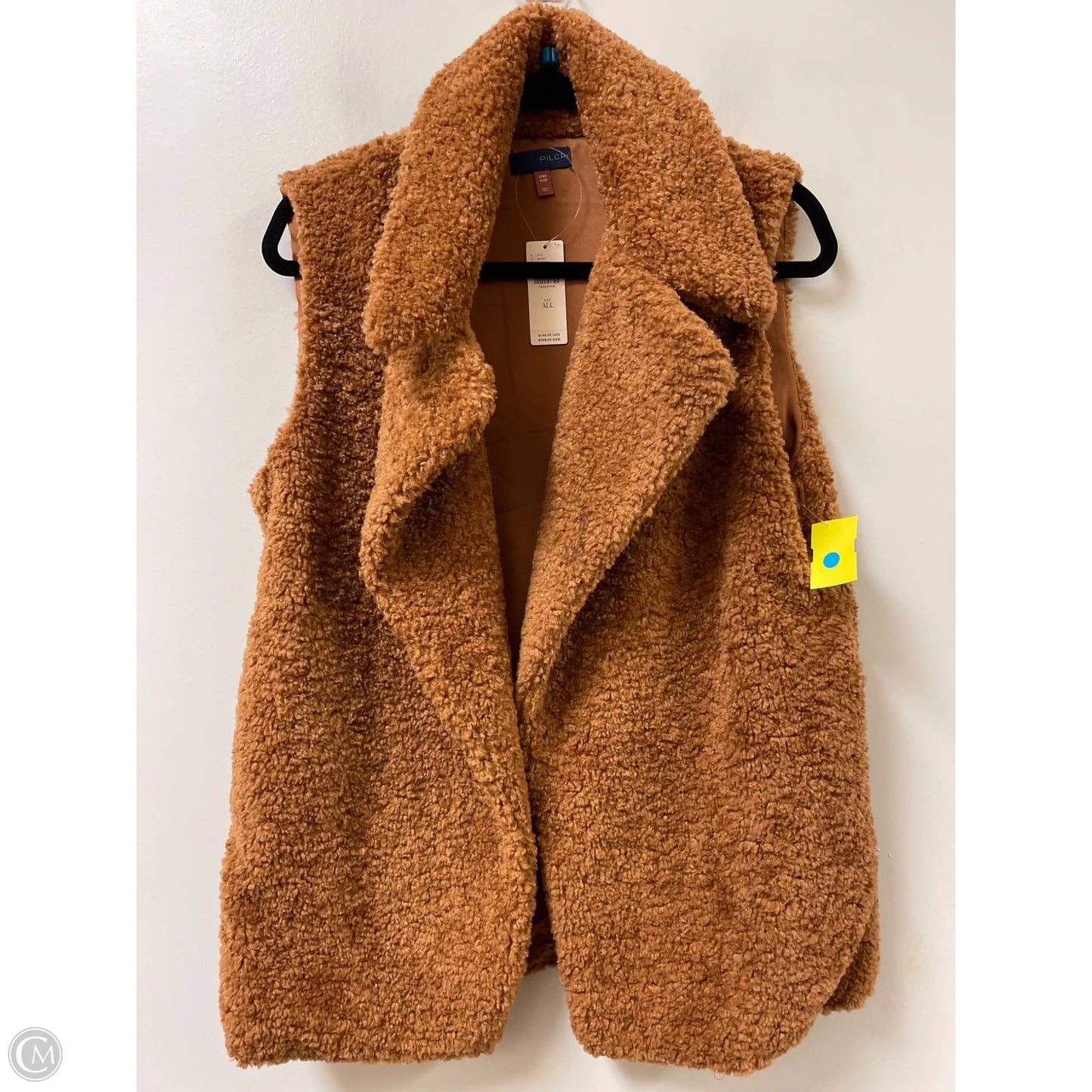 Vest Faux Fur & Sherpa By Pilcro In Brown, Size: Osfm