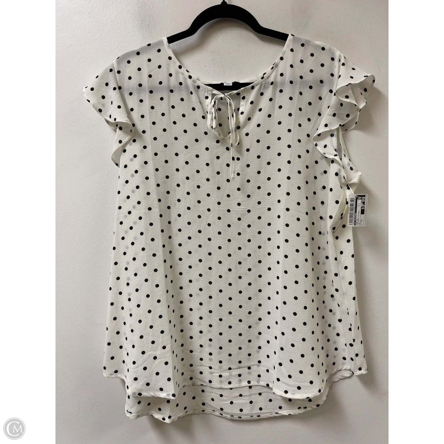 Top Short Sleeve By 41 Hawthorn In Polkadot Pattern, Size: Xl