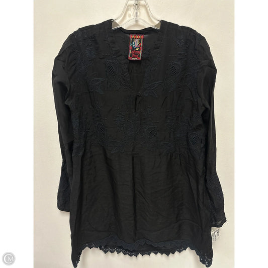 Tunic Long Sleeve By Johnny Was In Black, Size: S
