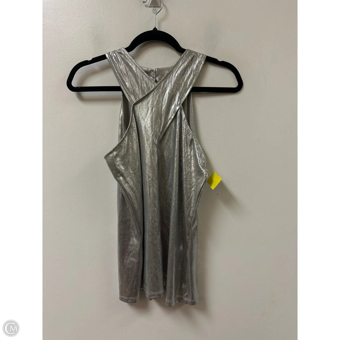 Top Sleeveless By Inc In Silver, Size: M