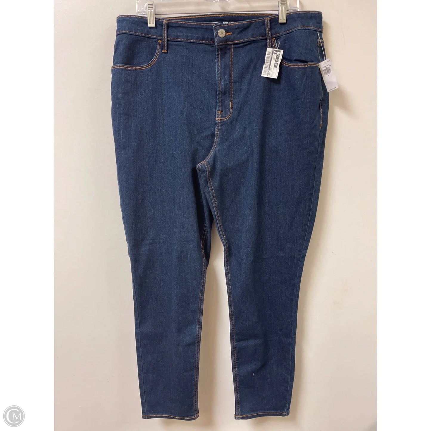 Jeans Skinny By Old Navy In Blue Denim, Size: 16