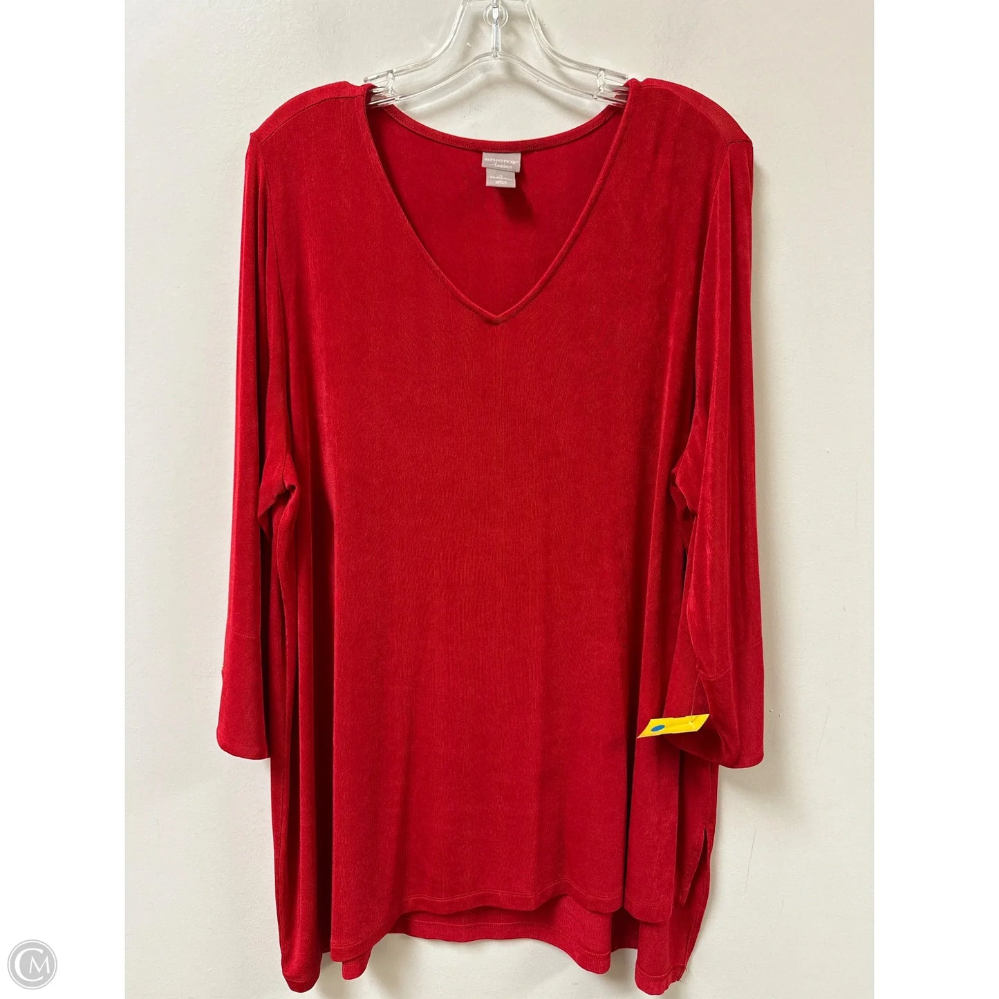 Top Long Sleeve By Chicos In Red, Size: 1x