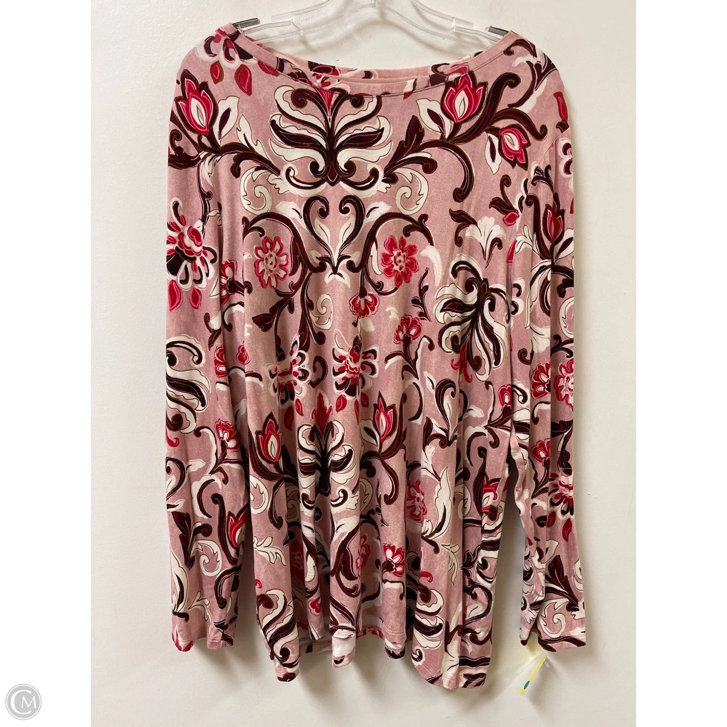 Top Long Sleeve By Chicos In Pink, Size: 1x