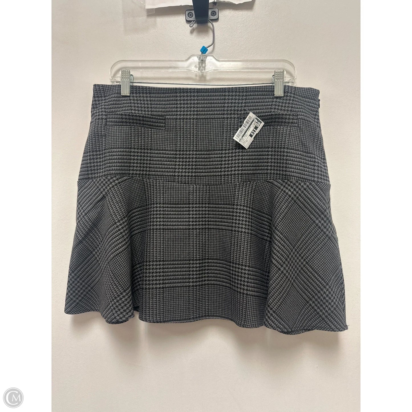 Skirt Mini & Short By Loft In Black & Grey, Size: 12