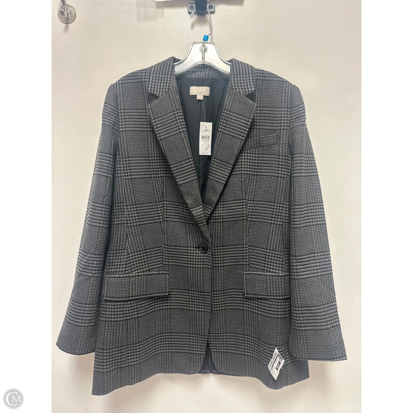 Blazer By Loft In Black & Grey, Size: M