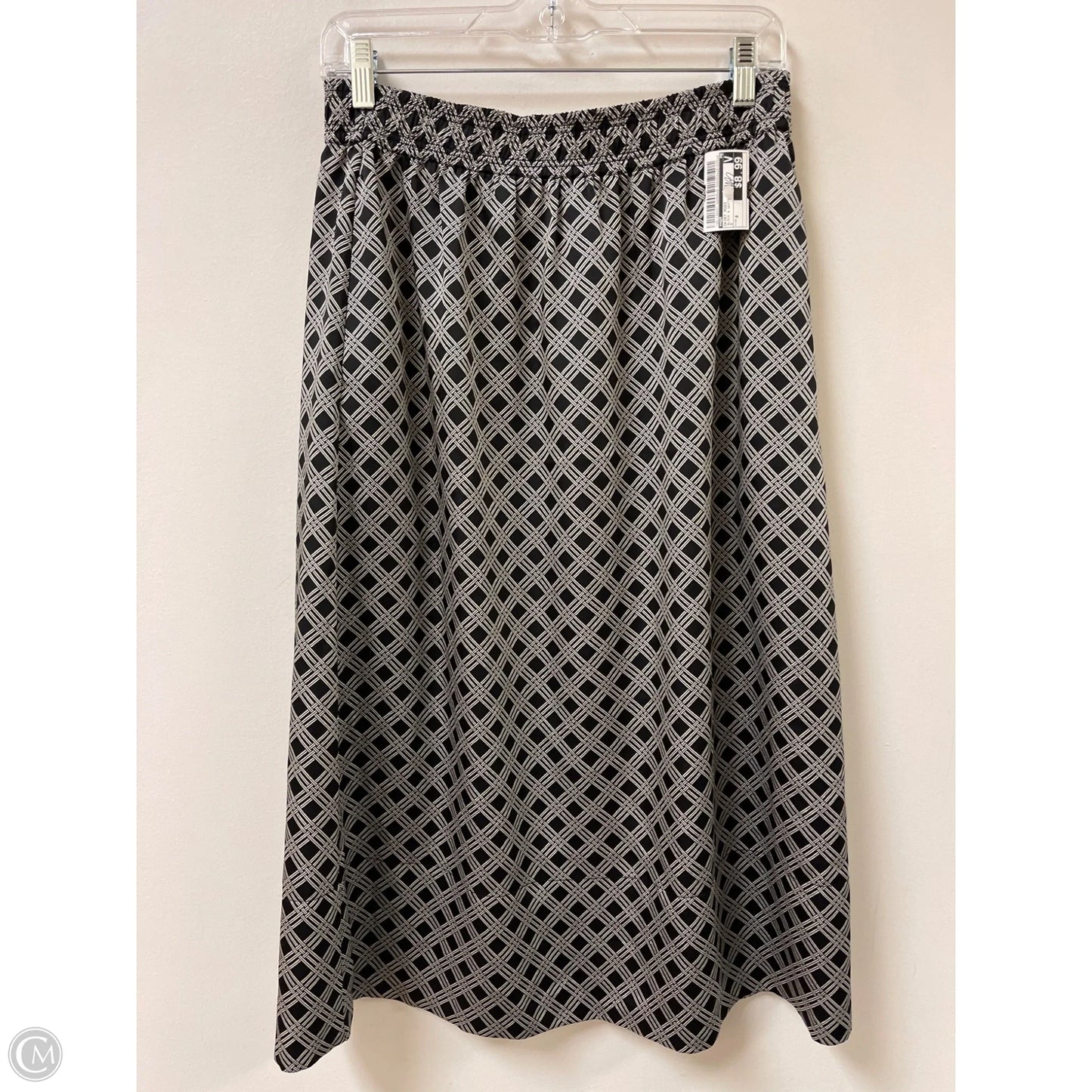 Skirt Midi By H&m In Black & White, Size: 8