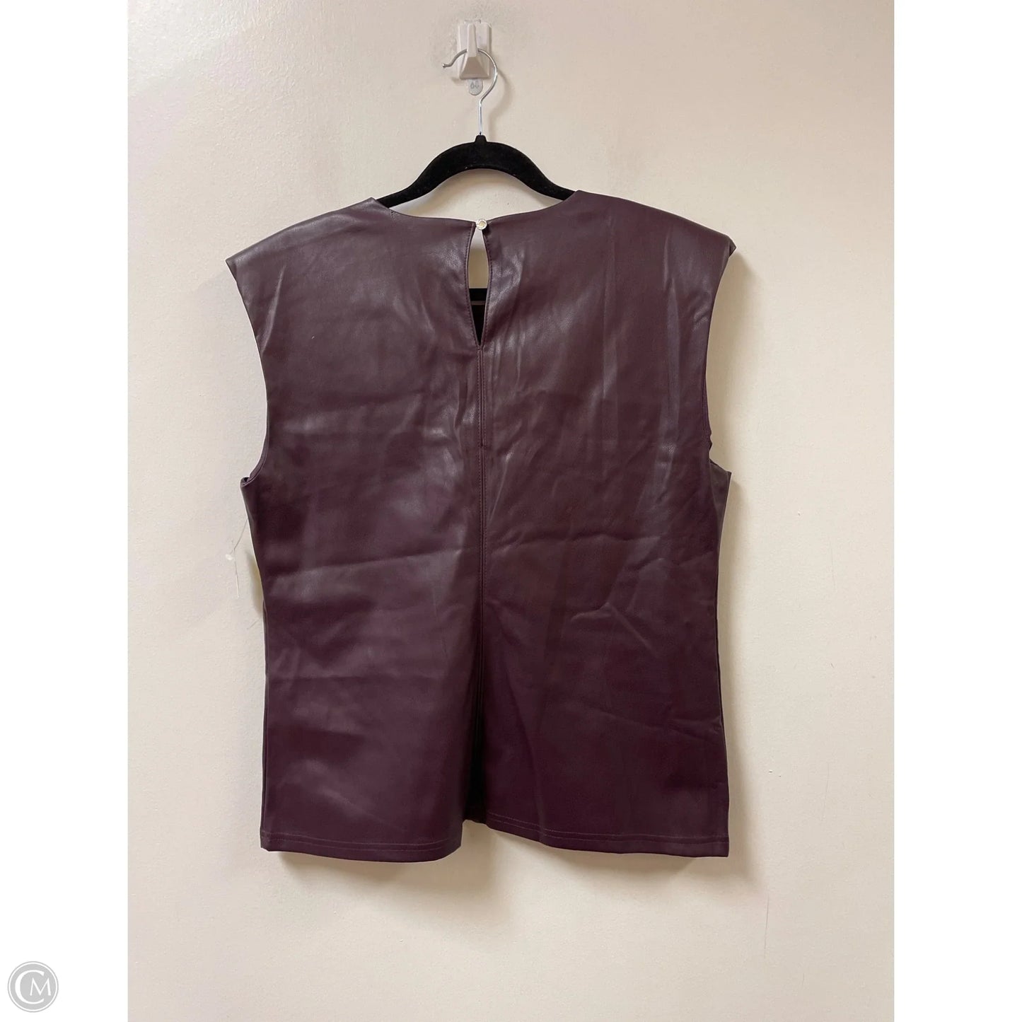 Top Sleeveless By Calvin Klein In Purple, Size: L