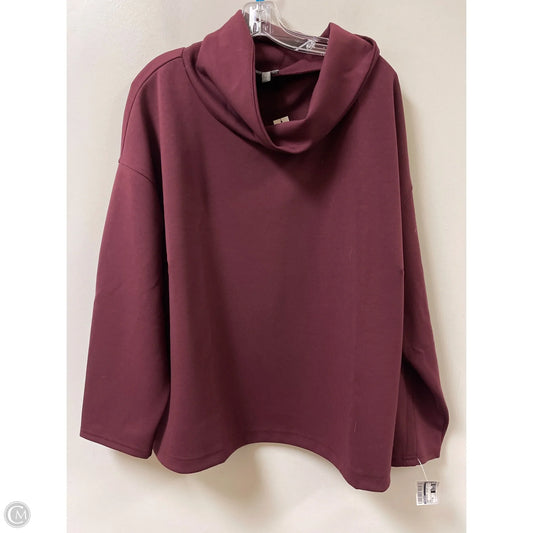 Sweatshirt Collar By Talbots In Red, Size: 3x