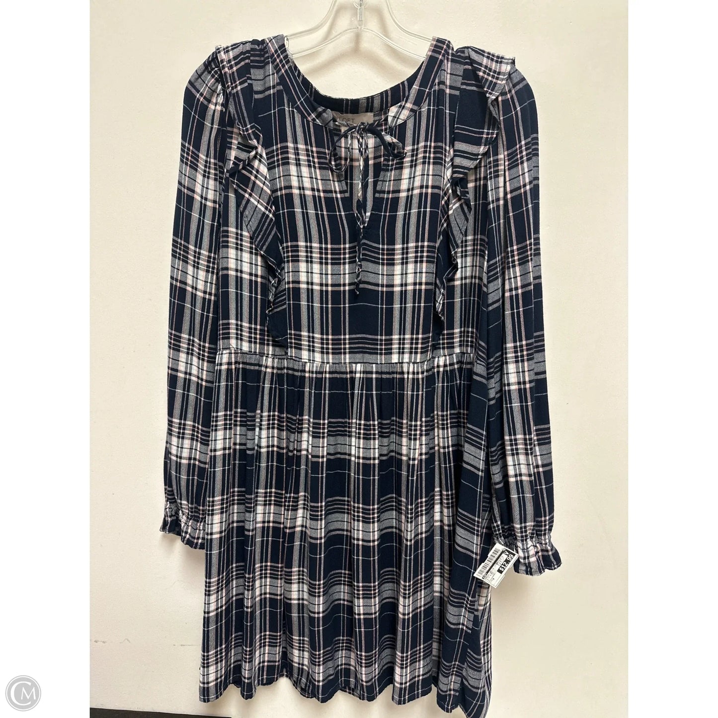 Dress Casual Short By Loft In Blue & Pink, Size: M