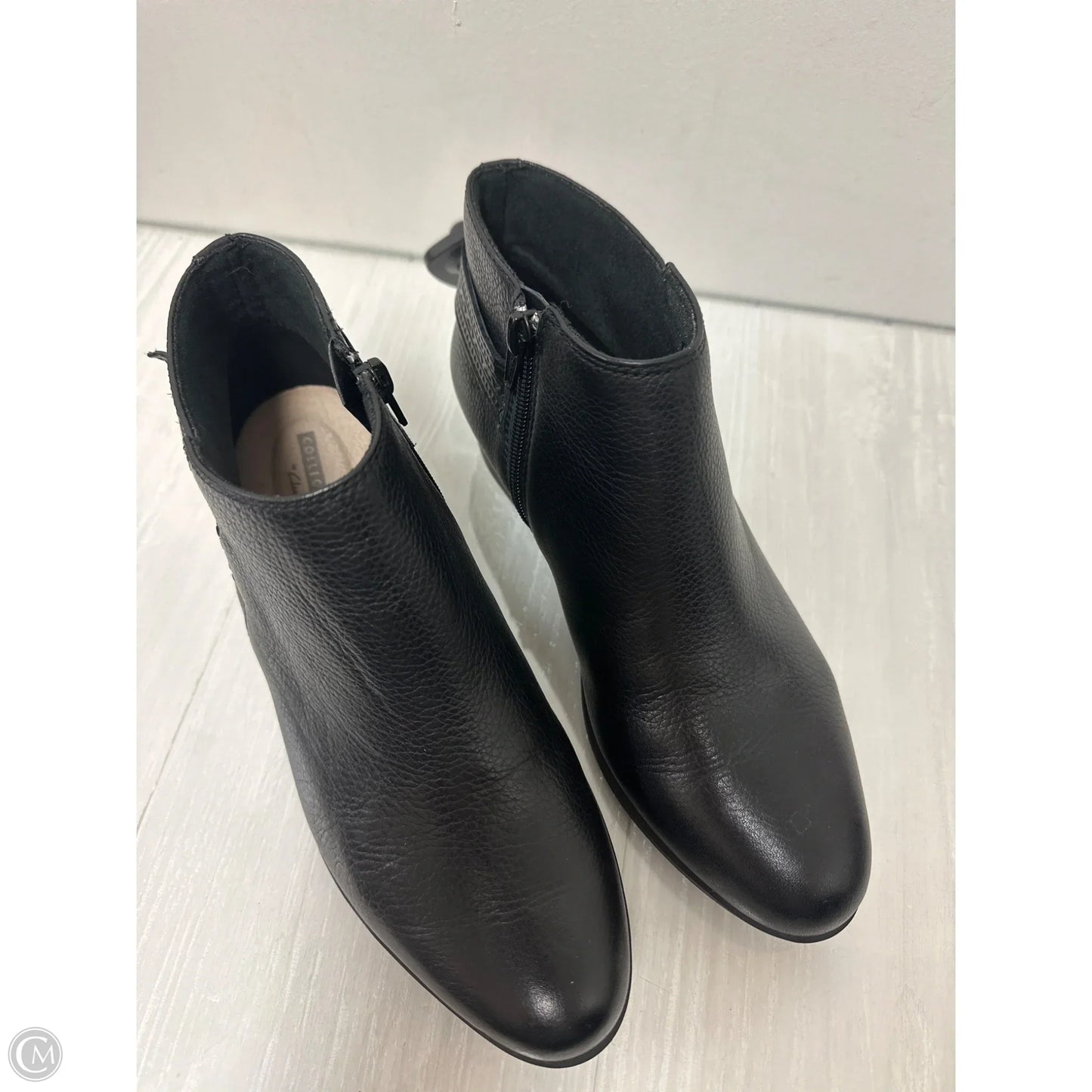 Boots Ankle Flats By Clarks In Black, Size: 8