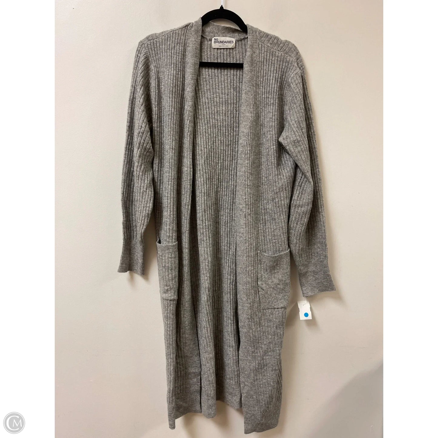 Sweater Cardigan By No Boundaries In Grey, Size: M