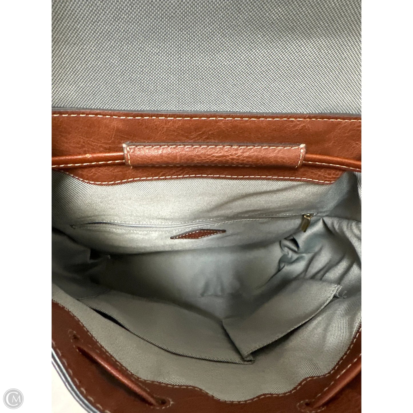 Backpack Leather By Fossil, Size: Medium