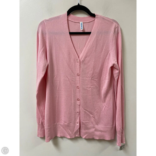 Sweater Cardigan By Clothes Mentor In Pink, Size: M