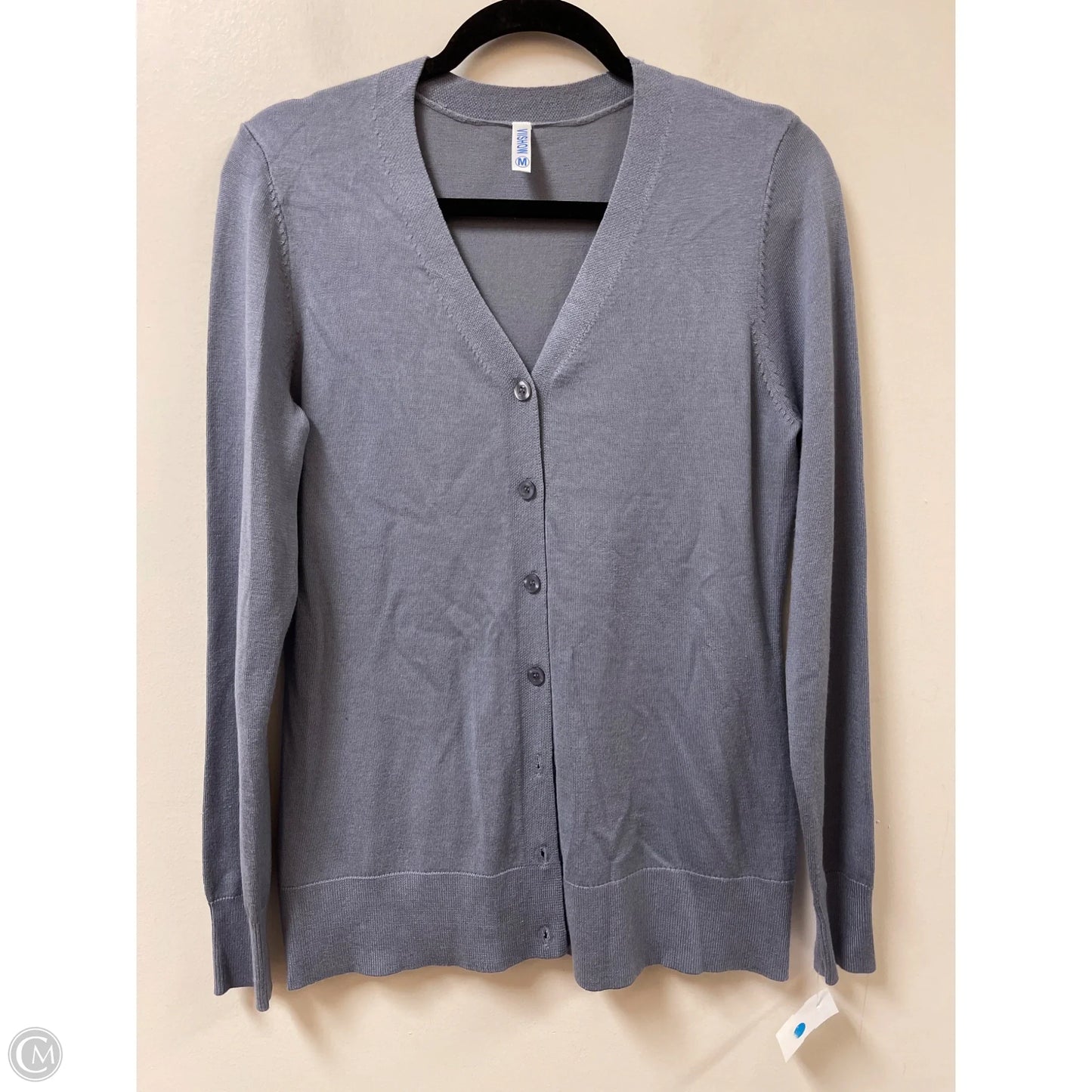 Sweater Cardigan By Clothes Mentor In Grey, Size: M