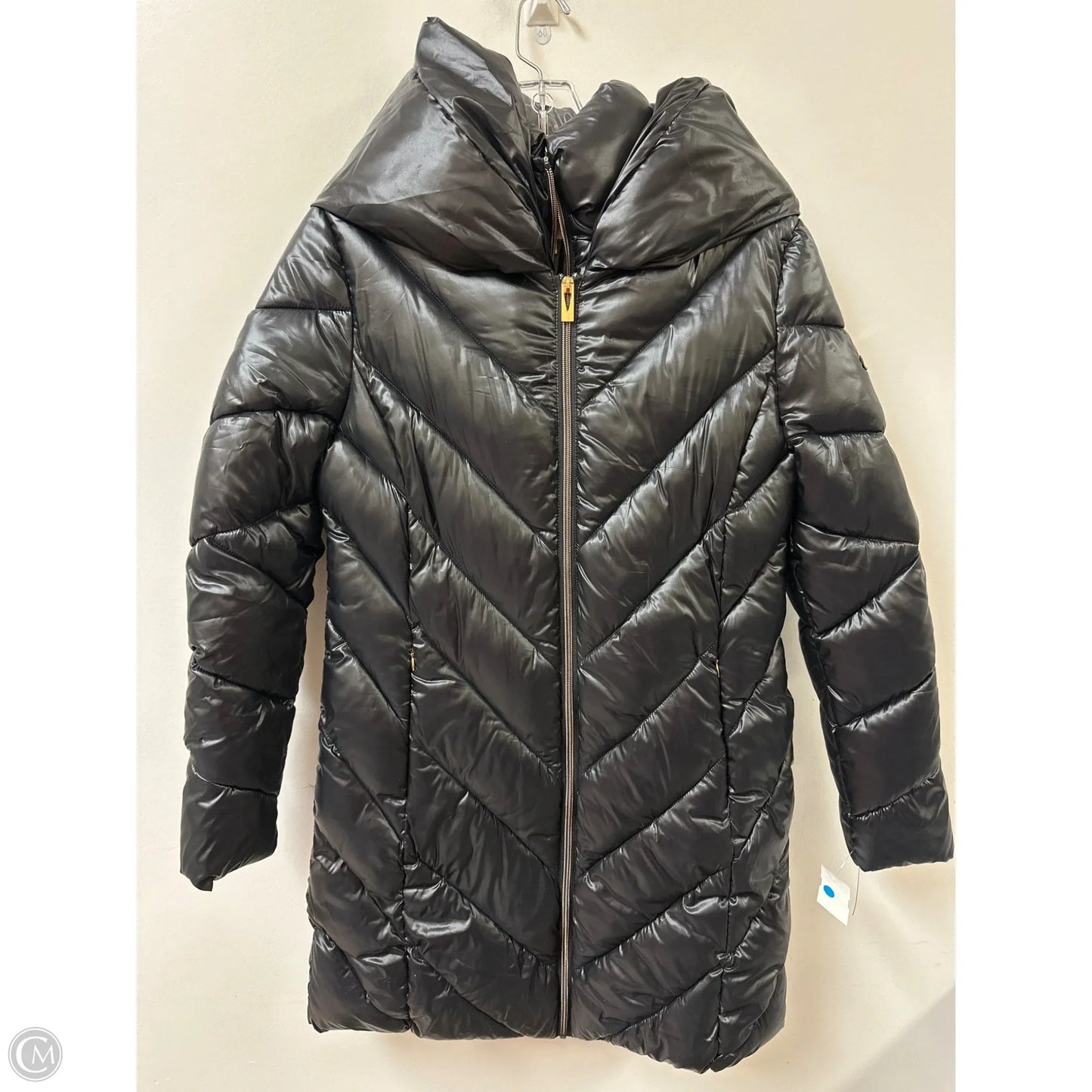 Jacket Puffer & Quilted By Via Spiga In Black, Size: M